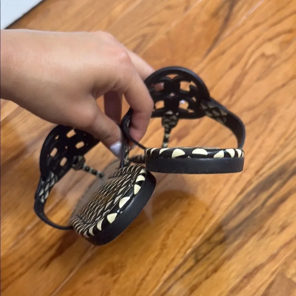 Stylish Black and White Sandals